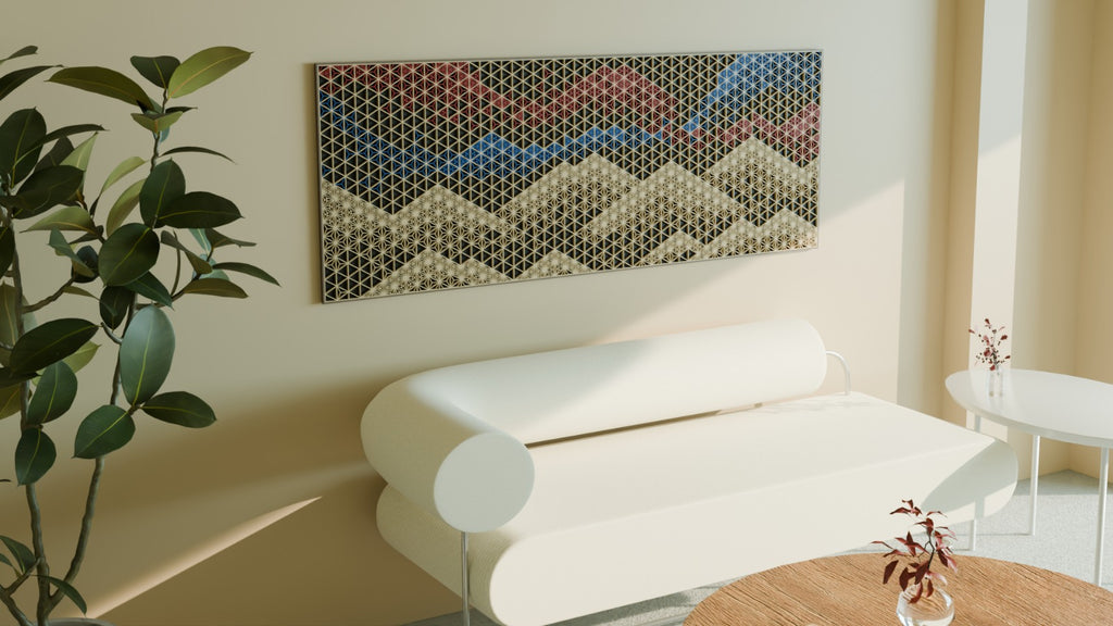 Kumiko Panel -- Mountains Style